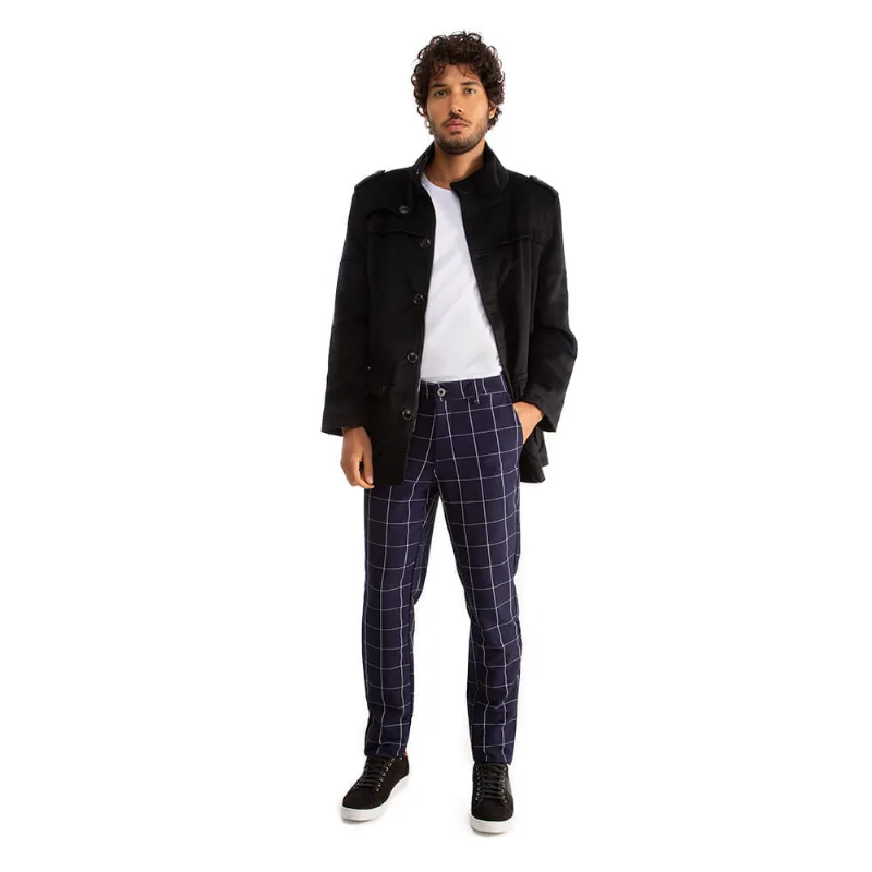 Calça Alfaiataria Moderna Polo Wear Azul Escuro 44