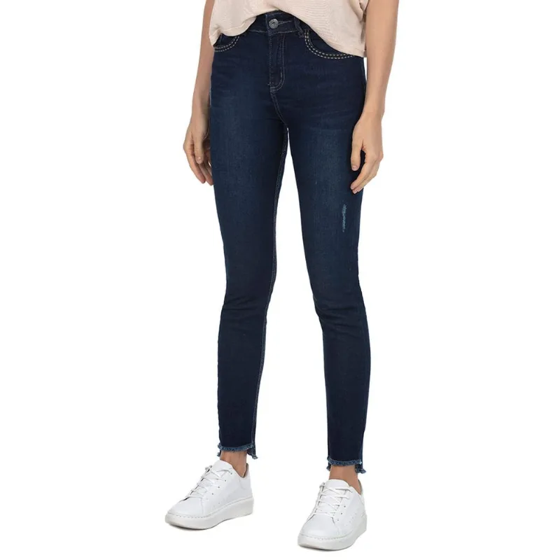 Calça Cigarrete Feminina Polo Wear Jeans Escuro 135723-955 40