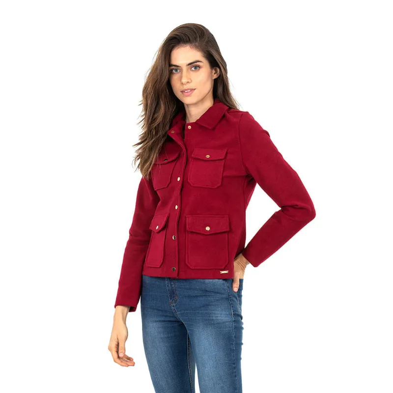 Casaco Feminino Com Bolso Polo Wear Vermelho M