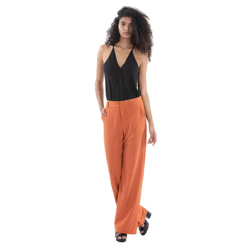 Calça Alfaiataria Pantalona Laranja Polo Wear 135932 G