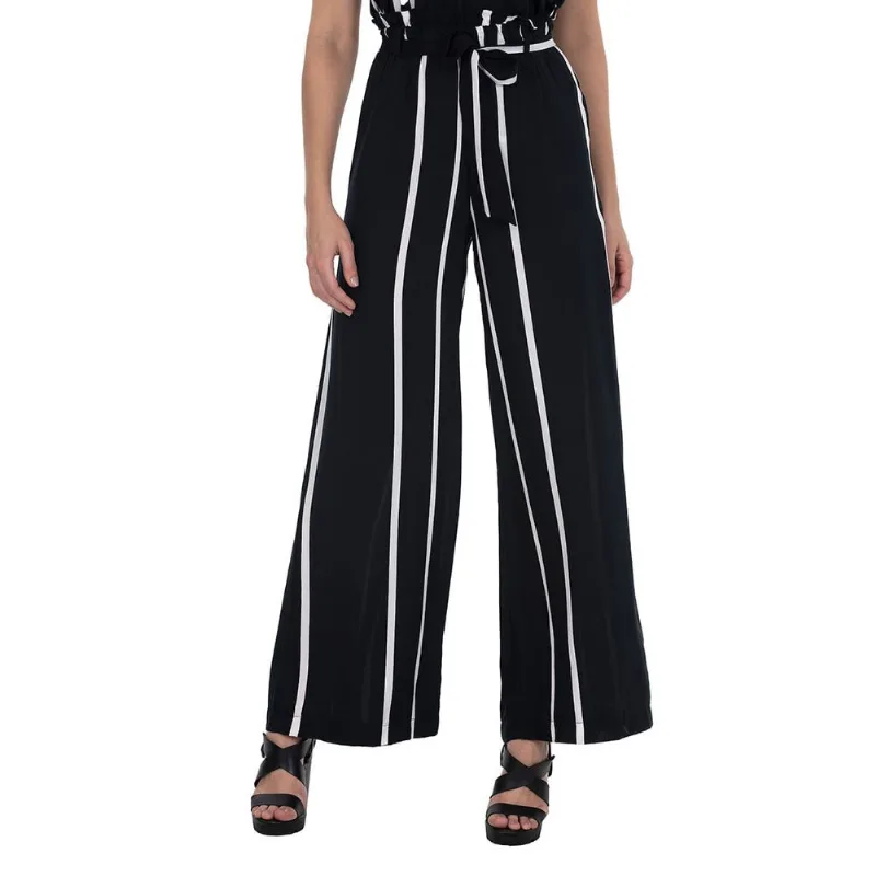 Calça Pantalona Listrada Polo Wear Preta 136097 Preto G