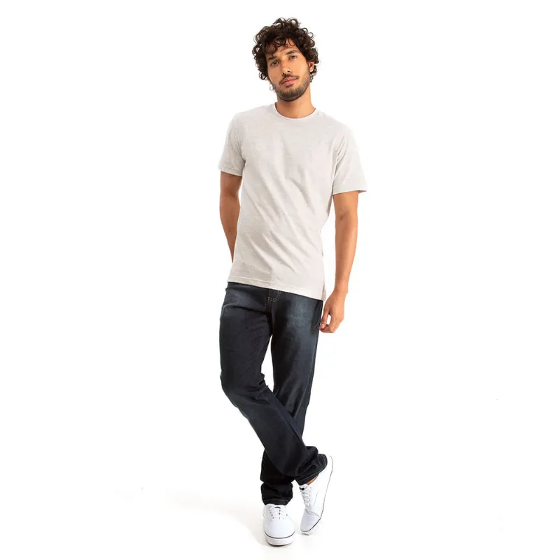 Camiseta Básica Bordada Polo Wear Cinza GG
