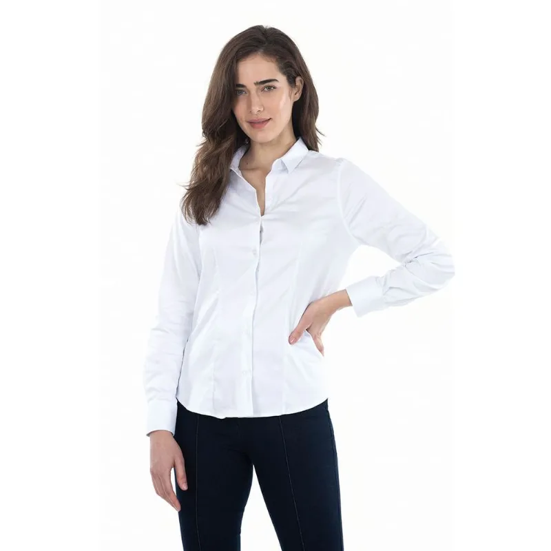 Camisa Manga Longa Feminina Branco Polo Wear 52424 42