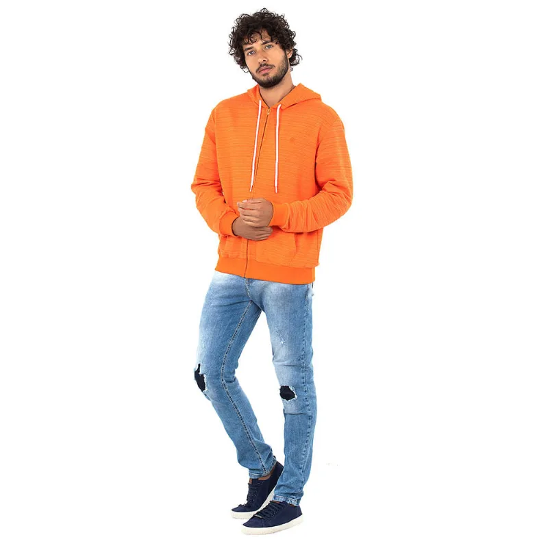 Moletom Masculino Com Zíper Polo Wear Laranja Escuro M