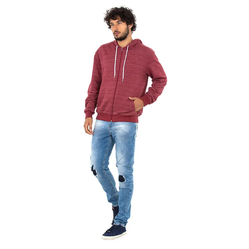 Moletom Masculino Com Zíper Polo Wear Vinho GG