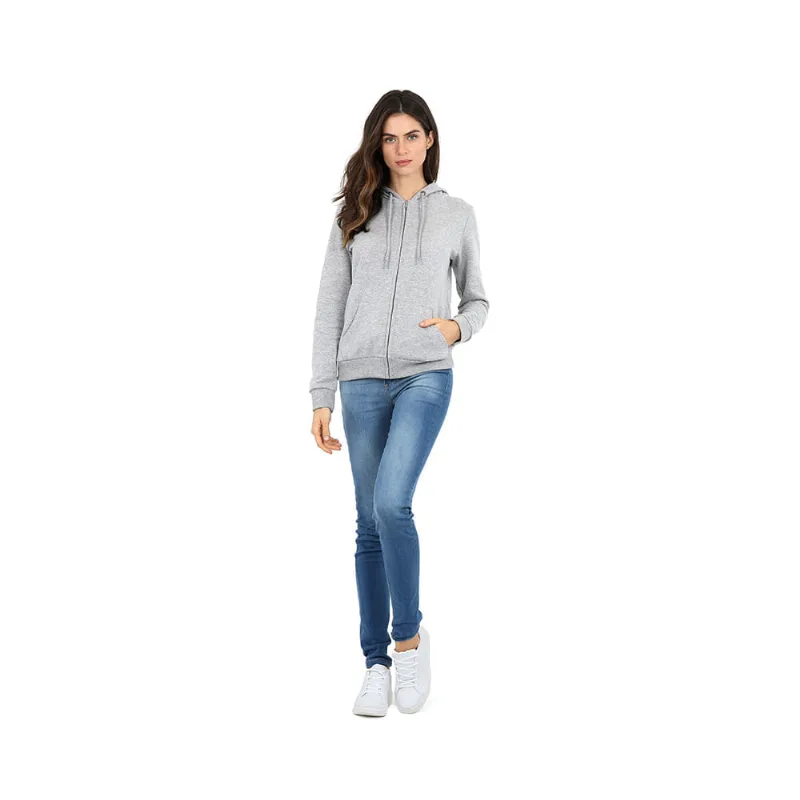Jaqueta Moletom Feminina Polo Wear Cinza Jaqueta Moletom Feminina Polo Wear PP