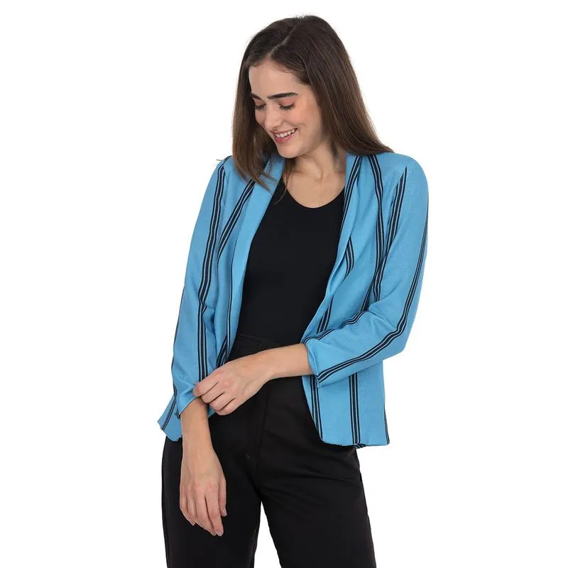 Blazer Listrado Alfaiataria Polo Wear Azul G