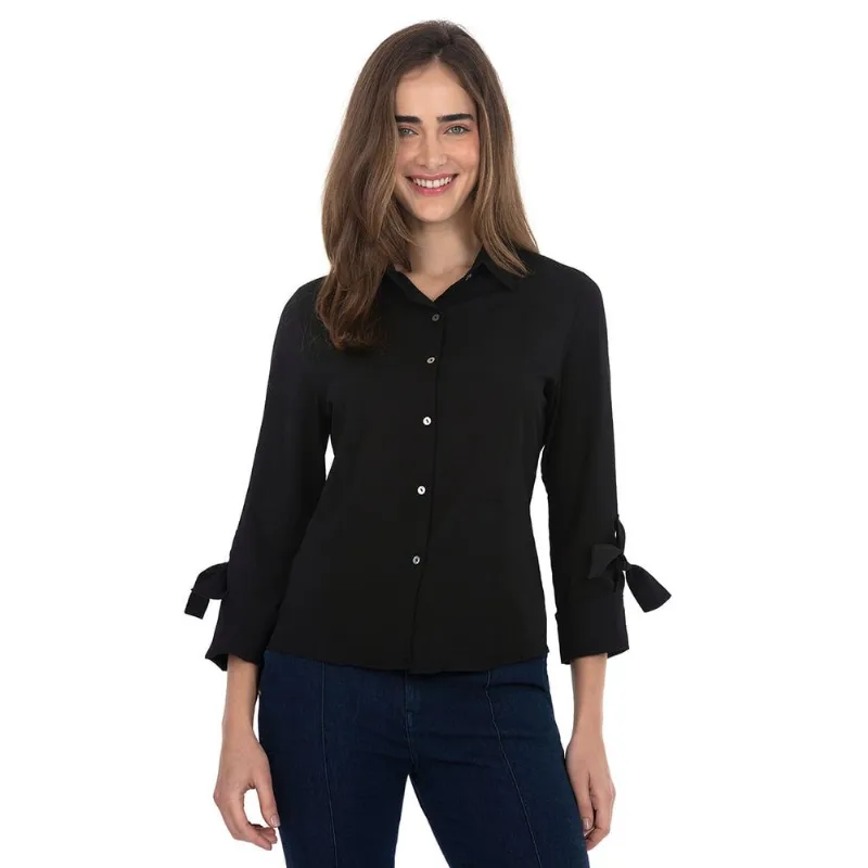 Camisa Laço Manga Preto Polo Wear GG