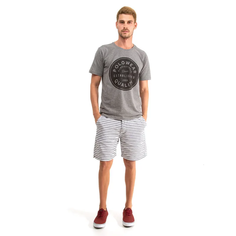 Camiseta Estampada Polo Wear Cinza P