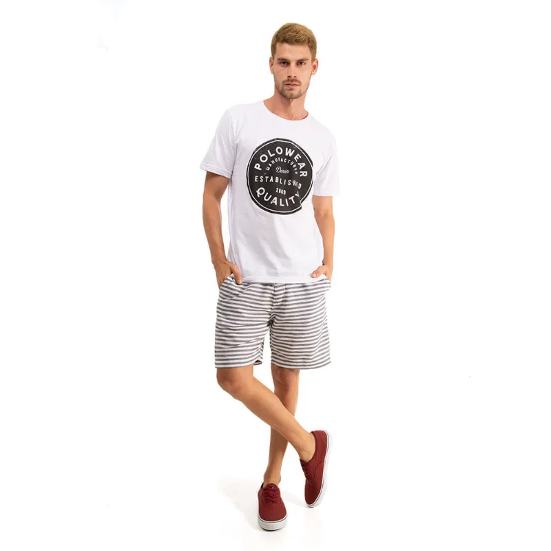 Camiseta Estampada Polo Wear Branco P