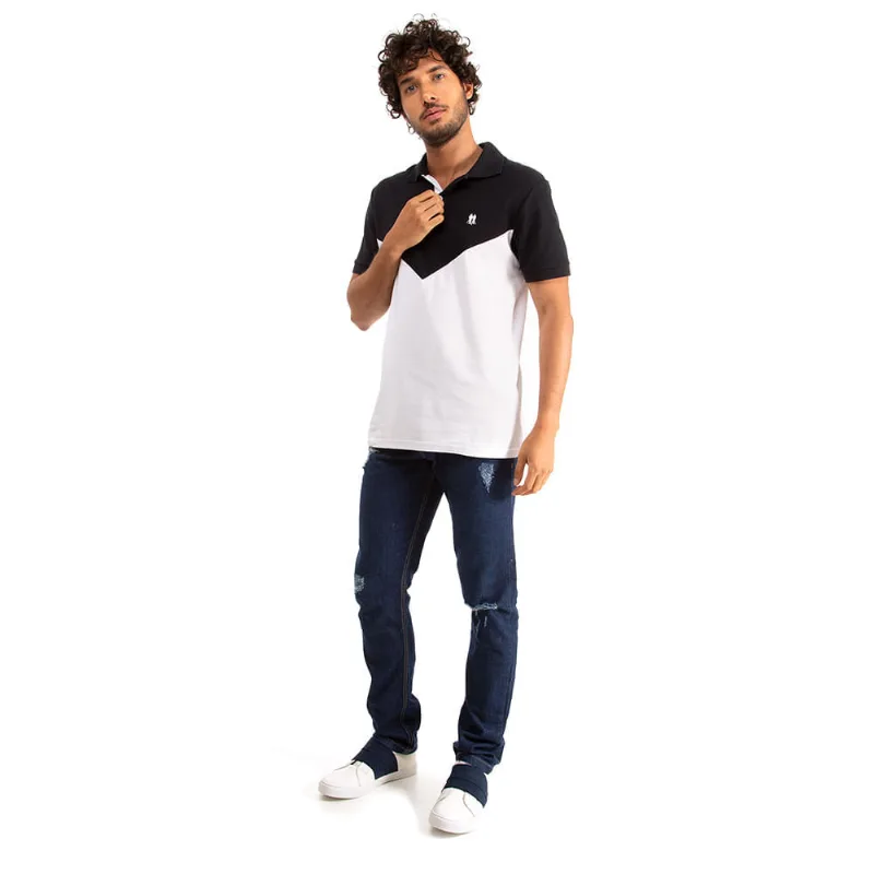 Camiseta Polo Piquet Recortes Polo Wear Preto P