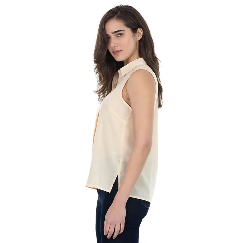 Blusa Sem Manga Vista Coberta Bege Polo Wear 115793 M