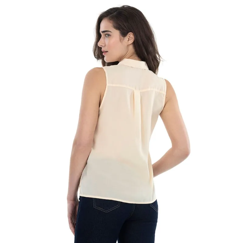 Blusa Sem Manga Vista Coberta Bege Polo Wear 115793 P
