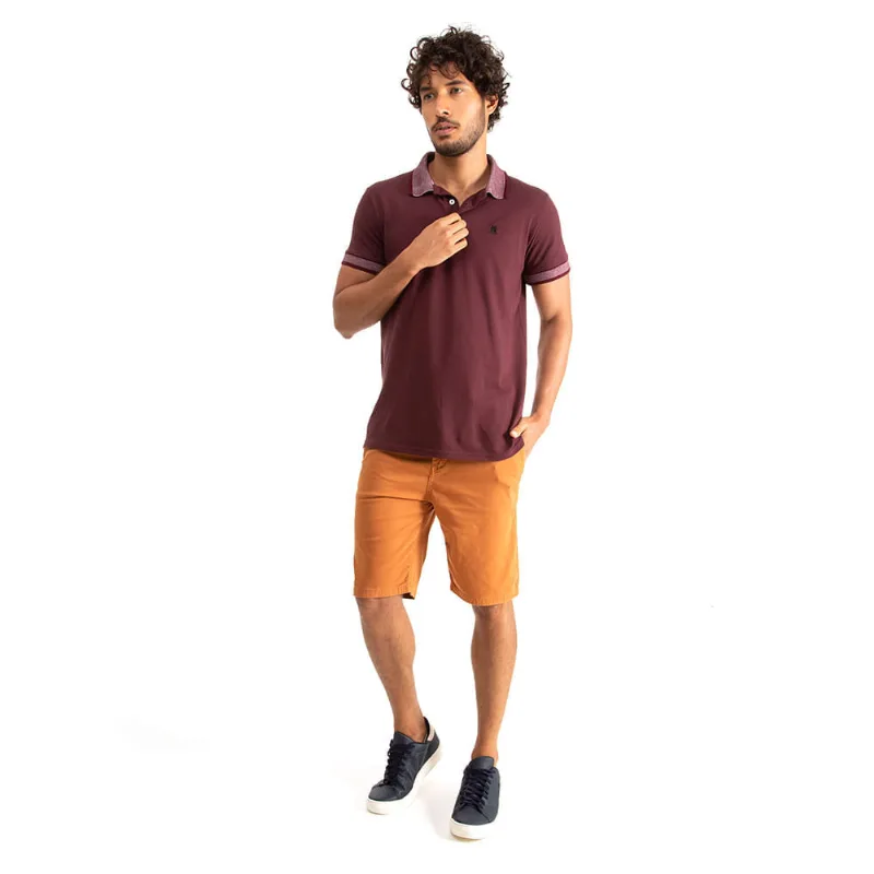 Bermuda Chino Masculina Polo Wear Bege Escuro 40