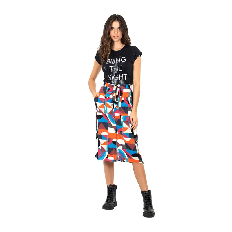 Saia Midi Com Botões Polo Wear M