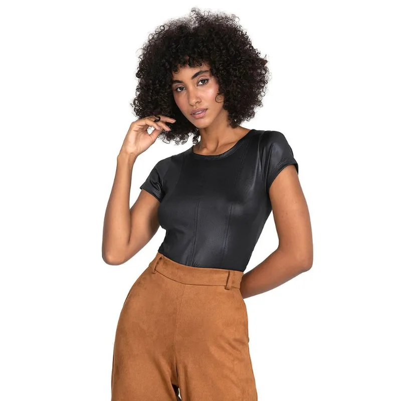 Blusa Cropped De Cirre Polo Wear Preto G