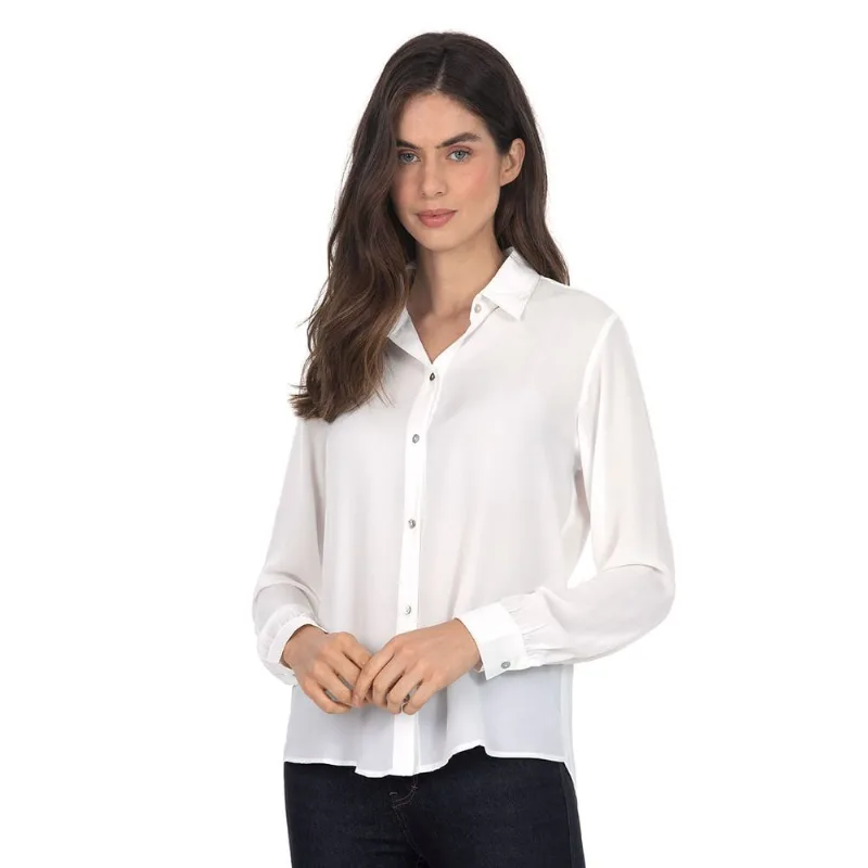 Camisa Lisa Off White Polo Wear 117236 Branco P