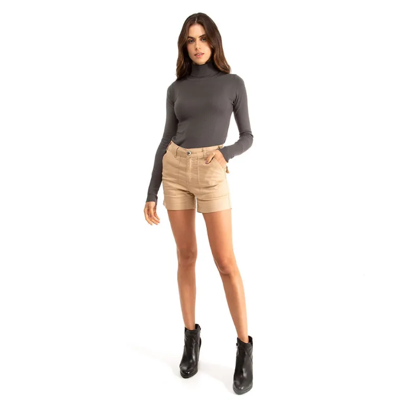 Blusa Tricôt Polo Wear Cinza Escuro GG