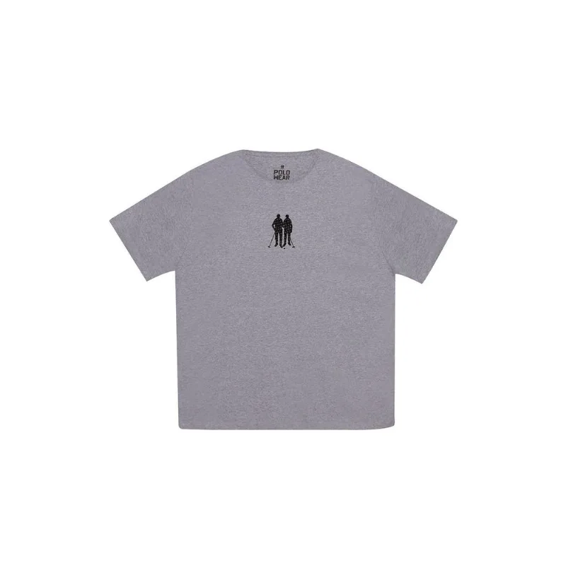 Camiseta Estampada Over Mescla Médio Polo Wear Cinza G5
