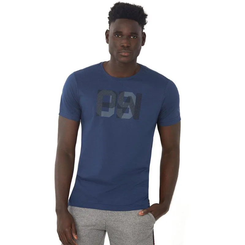 Camiseta Estampada Fosforescente Azul Escuro Polo Wear M