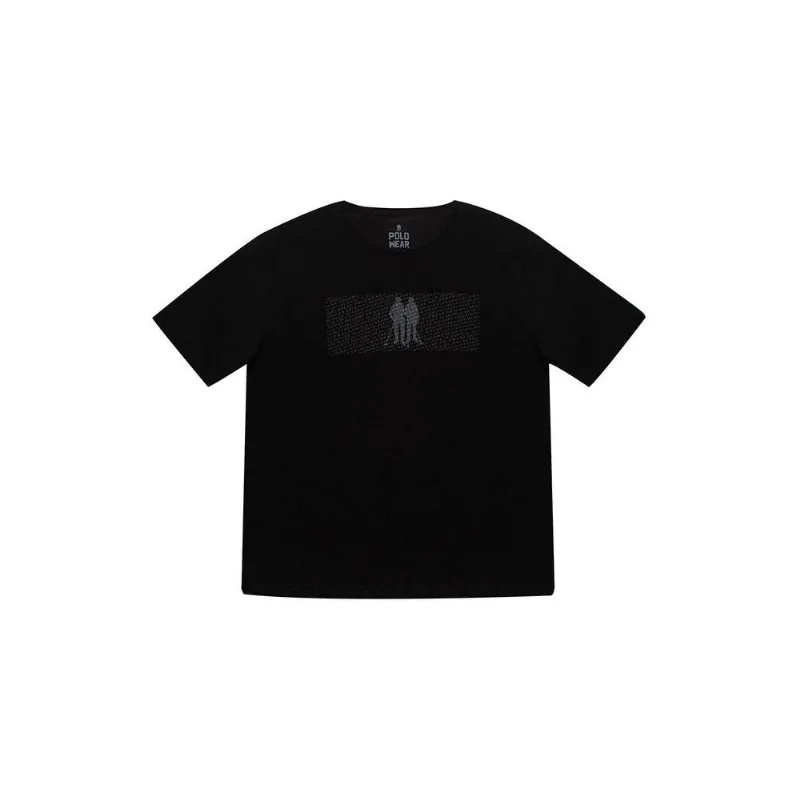 Camiseta Estampada Over Preto Polo Wear G3