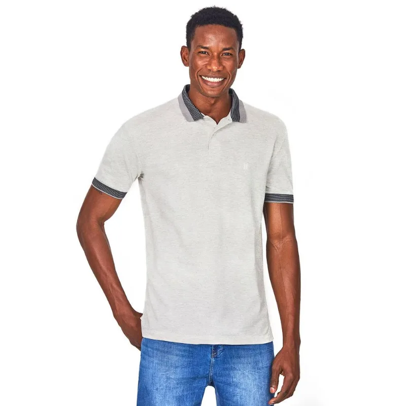 Polo Piquet Polo Wear Mescla Claro Cinza M