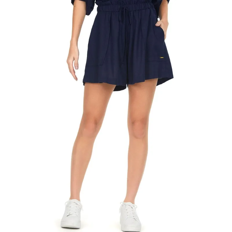 Short Linho Polo Wear Azul Escuro P