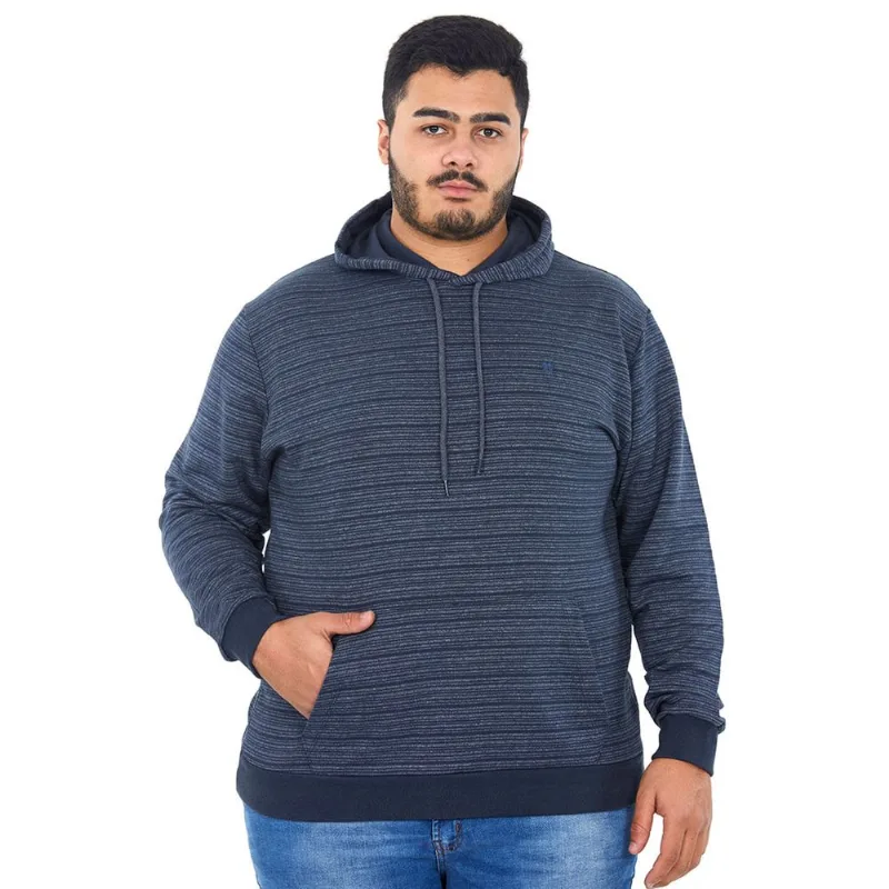 Moletom Zíper Malha Daver Polo Wear Azul Escuro G1