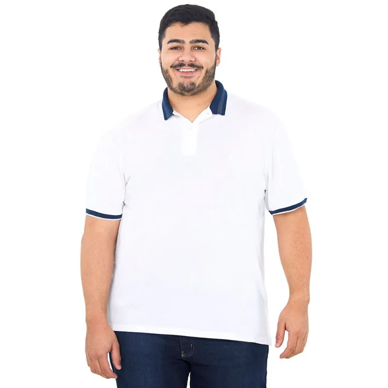 Polo Piquet Basica Filete Over Polo Wear Branco G2