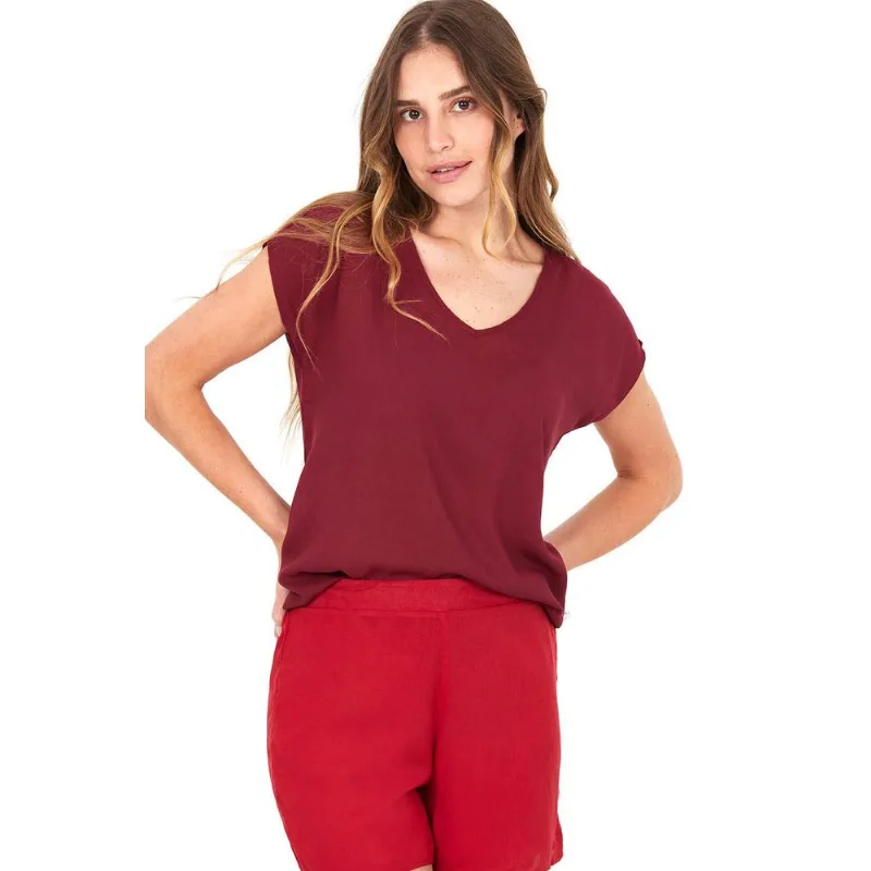 Blusa Feminina Viscose Polo Wear Vinho G
