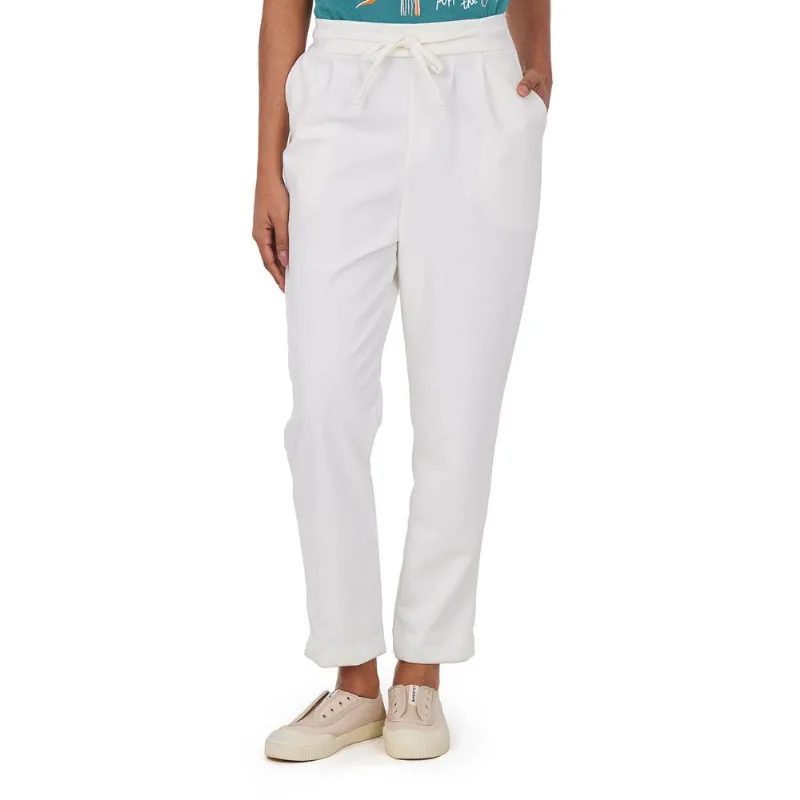 Calça Feminina Amarração Nautical Polo Wear Off White Branco GG