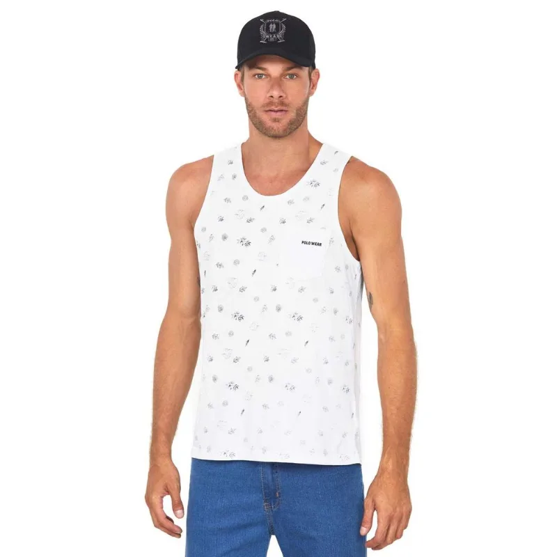 Regata Full Print Polo Wear Branco G