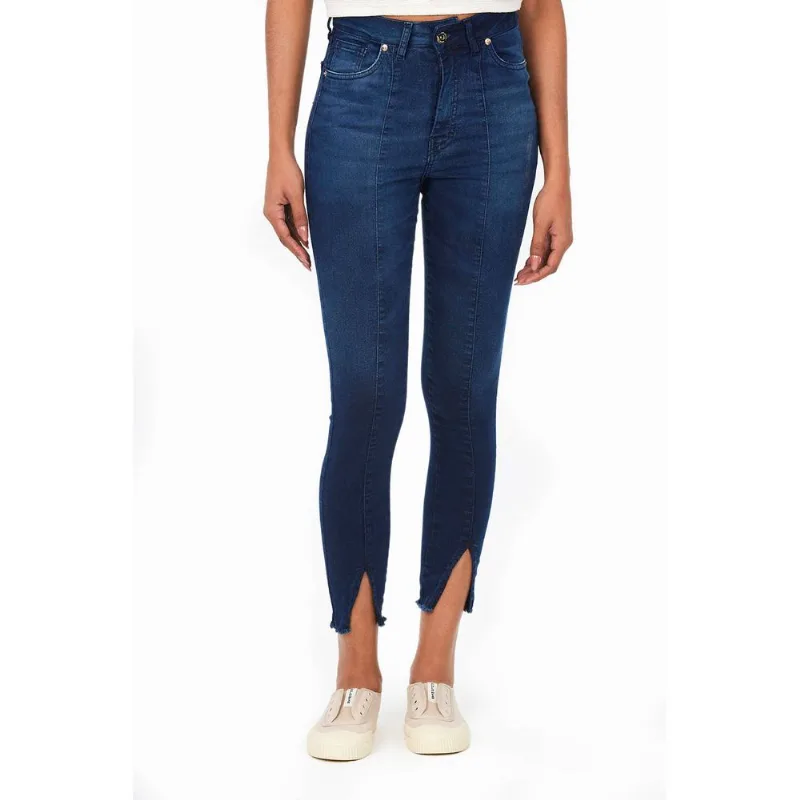 Calça Cropped Feminina Ariana Polo Wear Jeans Claro 38