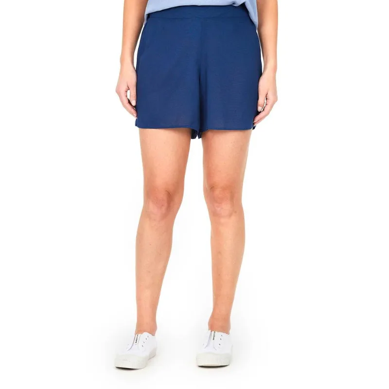 Short Feminino Cós Com Elástico Polo Wear Azul Escuro GG