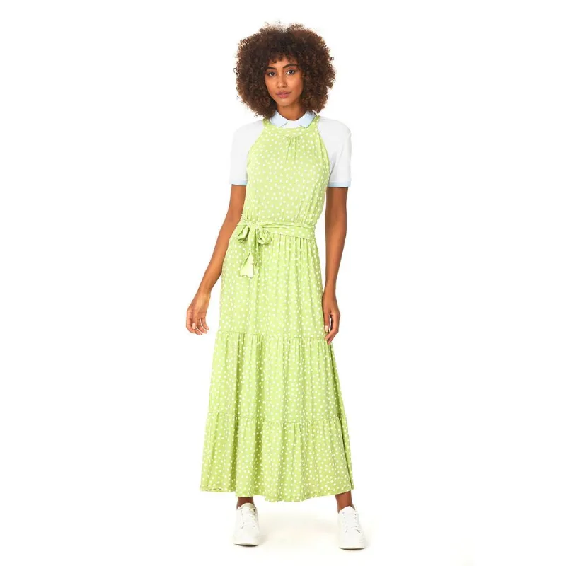 Vestido Longo Poá Polo Wear Verde Claro GG