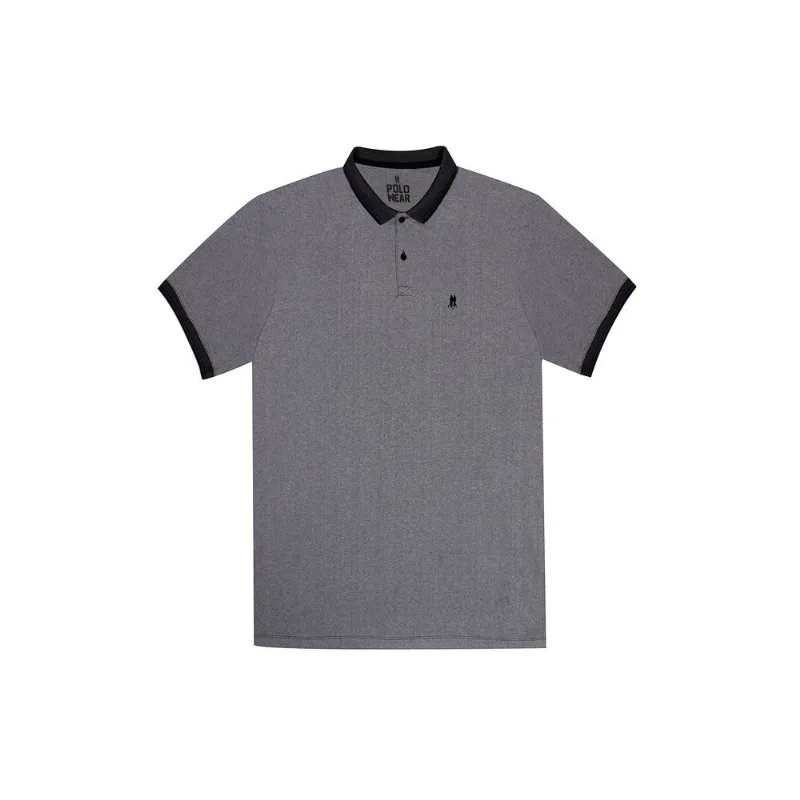Polo Piquet Filete Masculina Blessed Polo Wear Preto Jeans G2