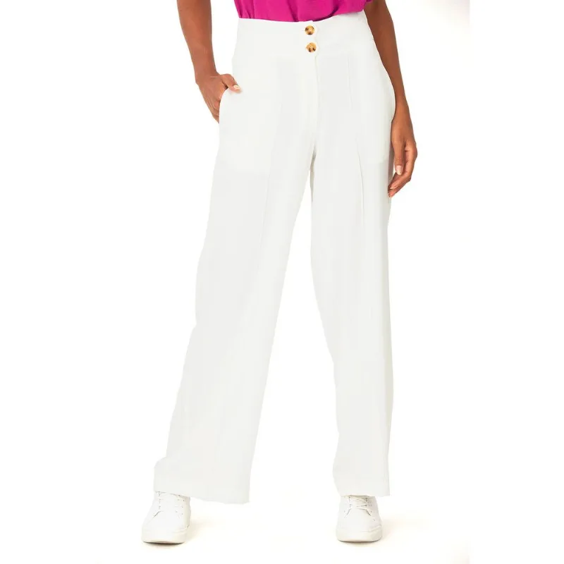 Calça Pantalona Alfaiataria Polo Wear Off White Branco GG