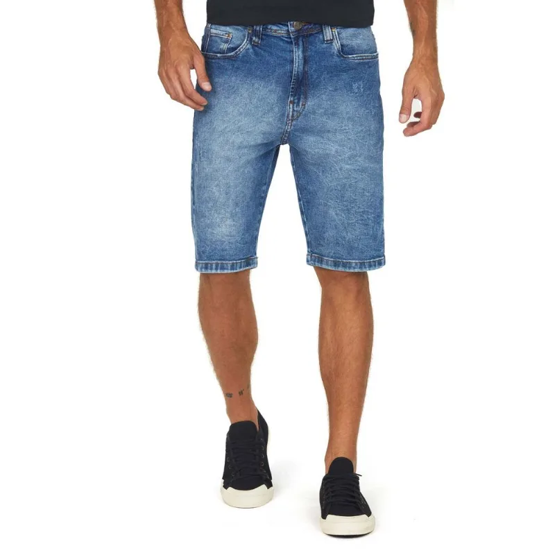 Bemuda Masculina Denim Polo Wear Jeans Médio 38