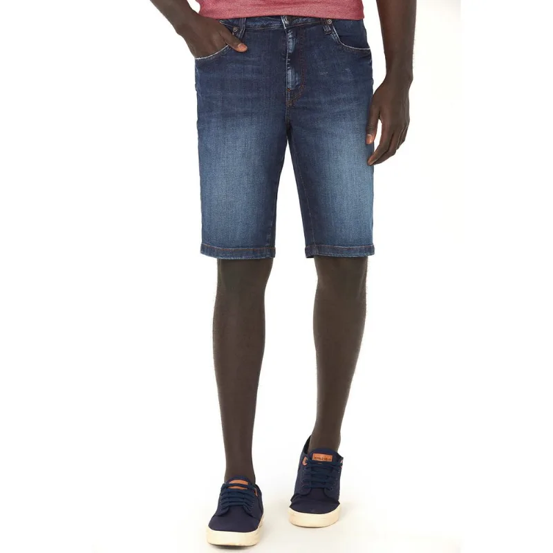Bermuda Masculina Regular Polo Wear Jeans Escuro 46