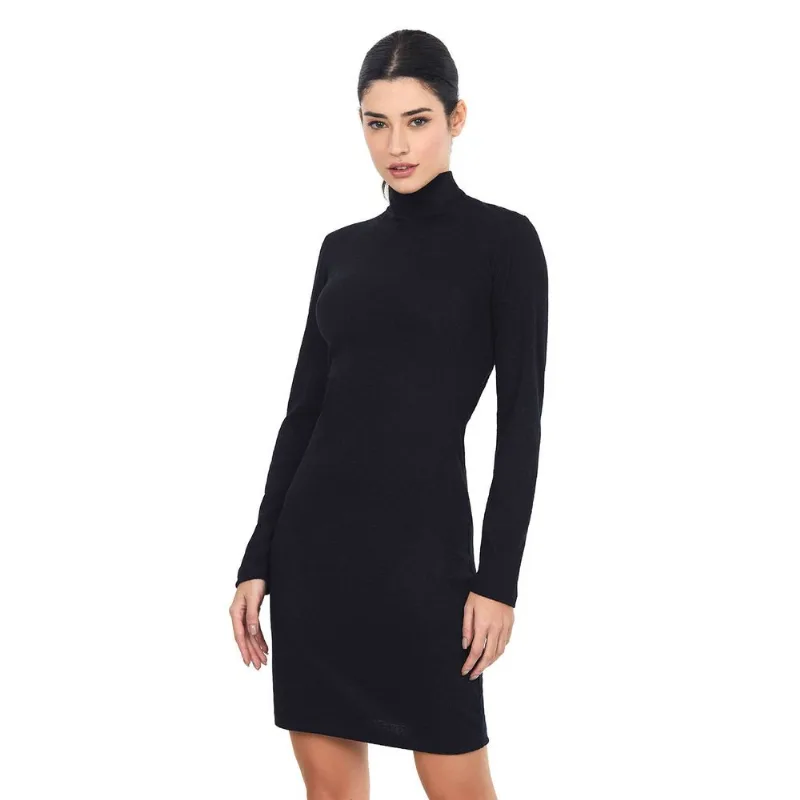 Vestido Canelado Decote Costas Polo Wear Preto M