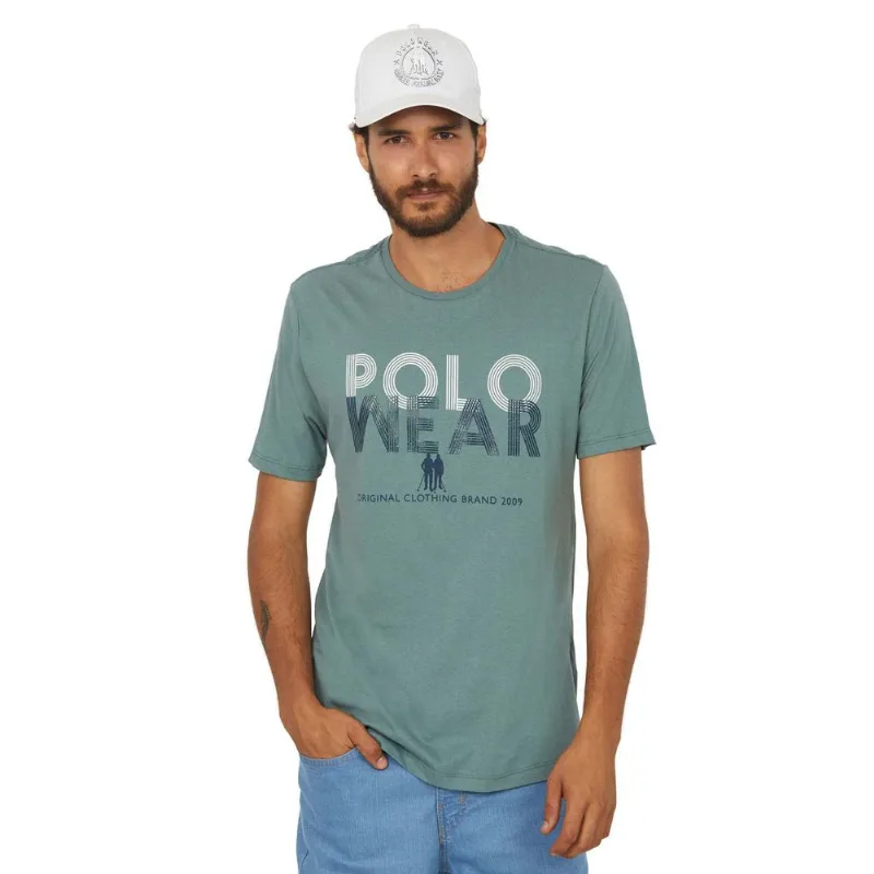 Camiseta Estampada Polo Wear Verde Escuro G