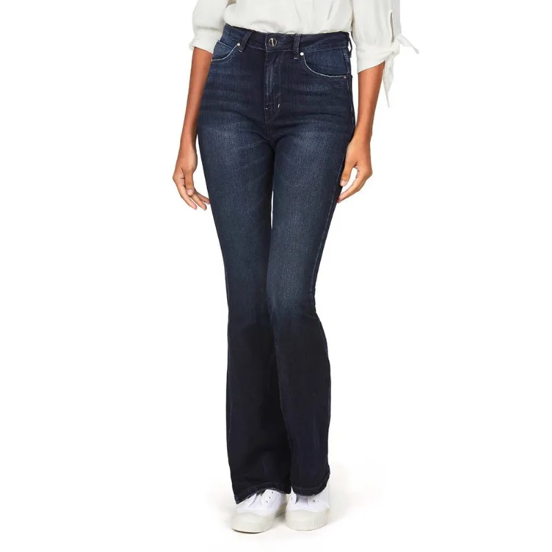 Calça Feminina Flare Polo Wear Jeans Escuro 38