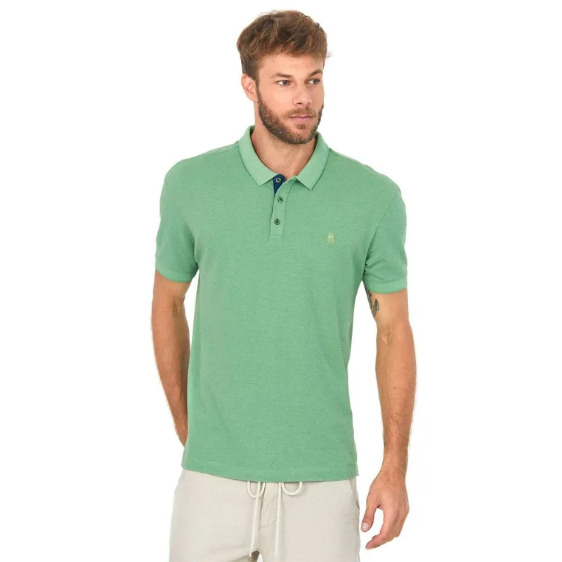 Polo Piquet Melange Polo Wear Verde Médio G