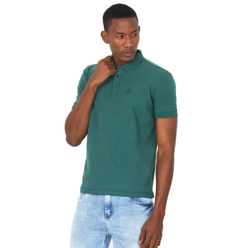 Polo Meia Malha Com Elastano Polo Wear Verde Escuro P