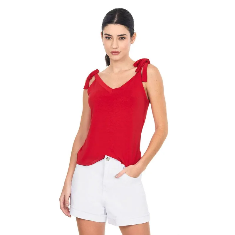 Regata Detalhe Ombro Polo Wear Vermelho Médio P