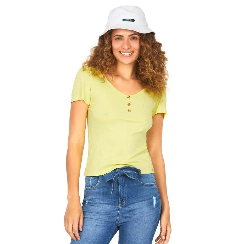 Blusa Manga Bufante Polo Wear Amarelo Médio G
