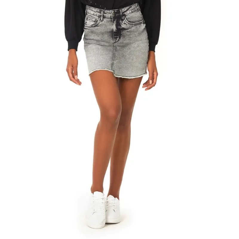 Saia Feminina Barra Assimétrica Polo Wear Preto 46