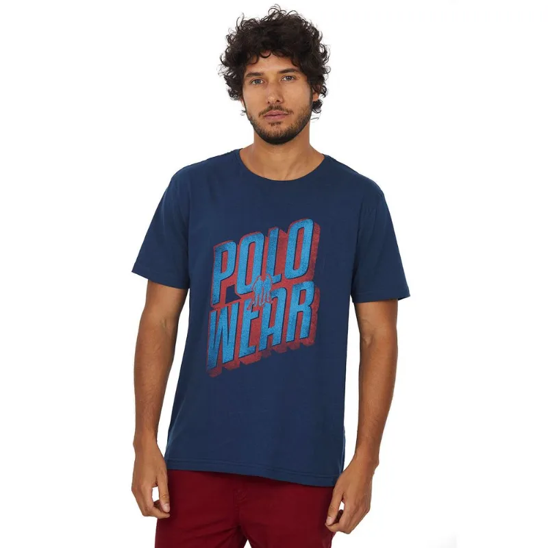 Camiseta Estampada Polo Wear Azul Escuro G