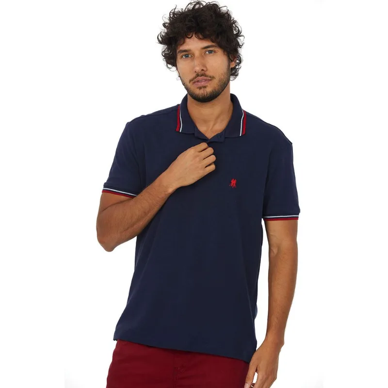 Polo Piquet Polo Wear Azul Escuro G