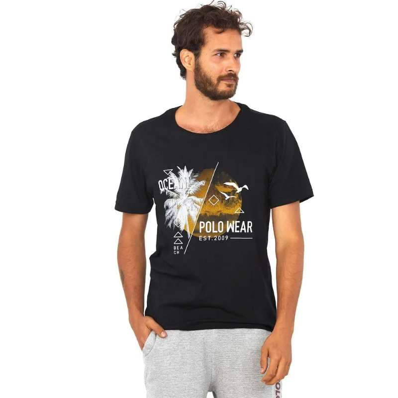 Camiseta Estampada Polo Wear Preto M